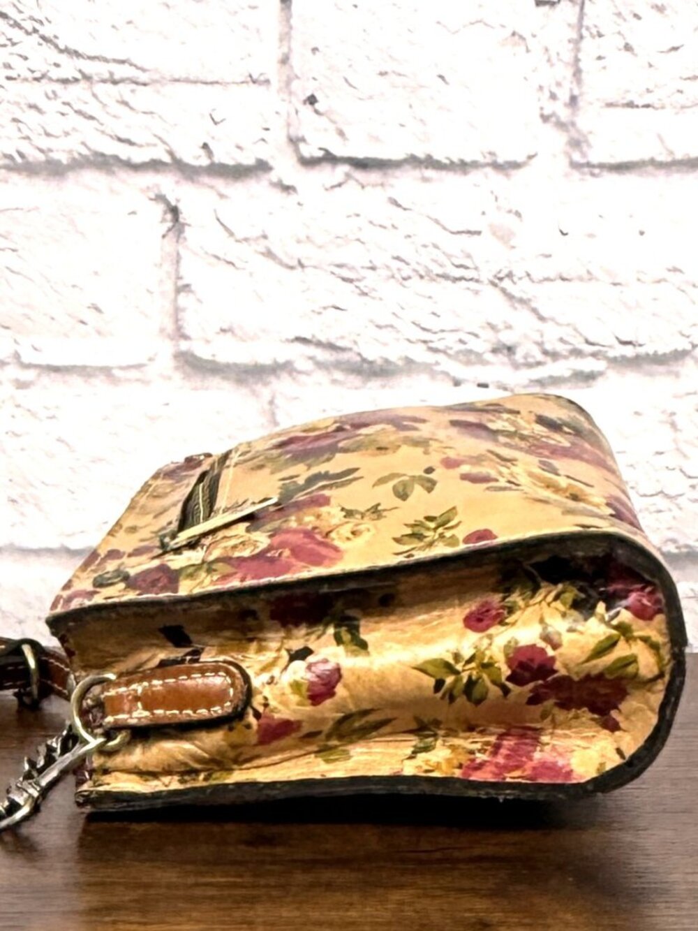 Patricia Nash Apricale Antique Rose Leather Floral Purse - Shoulder/Wristlet - Picture 6 of 7
